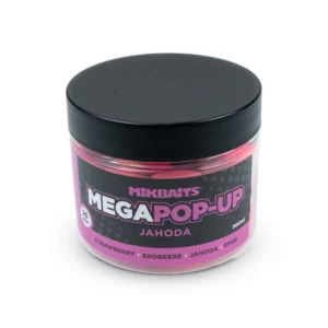 Mikbaits Mega Plovoucí Fluo Boilie Jahoda 300 ml
